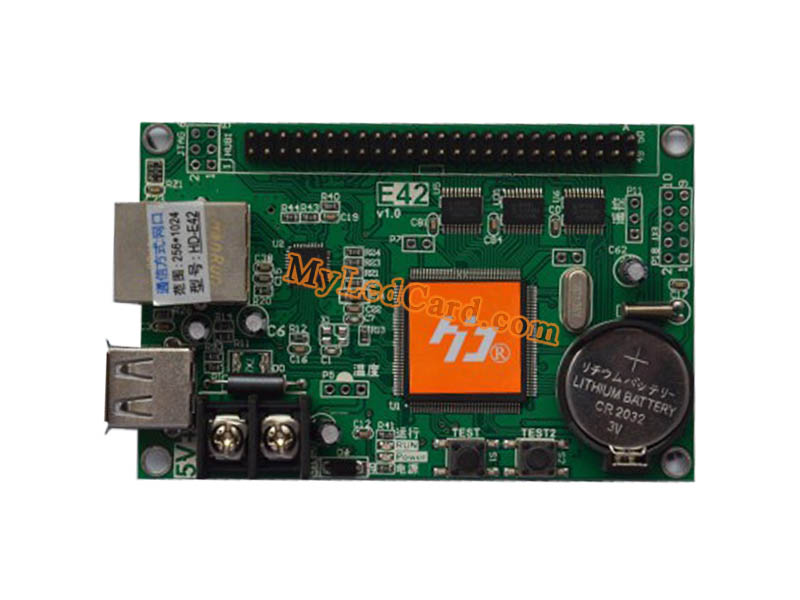 HD-E42 LED Screen Control Card with U-Disk and Ethernet Ports