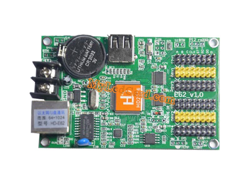 HD-E62 LED Display Control Card with Ethernet and USB Ports