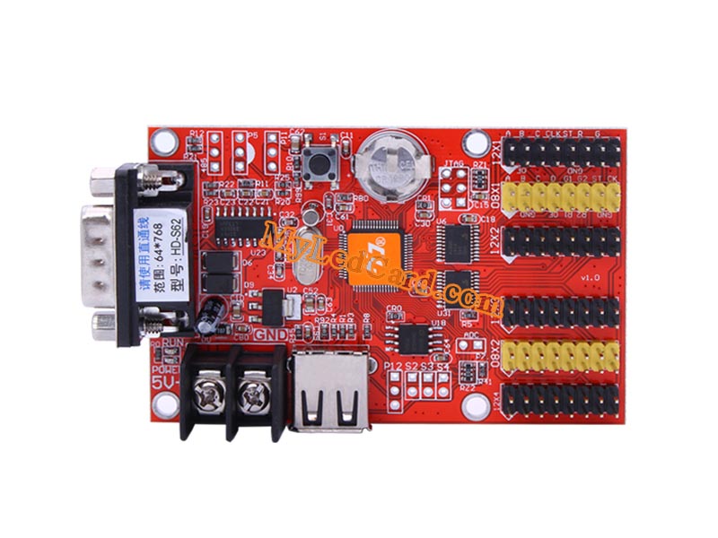 HD-S62 LED Board Control Card with USB and Serial Ports