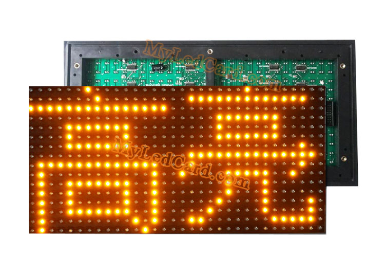 P10 Semi Outdoor Yellow Color LED Display module 320*160mm High Brightness