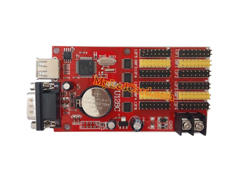 U128C LED Controller Card with USB Port and Serial Port